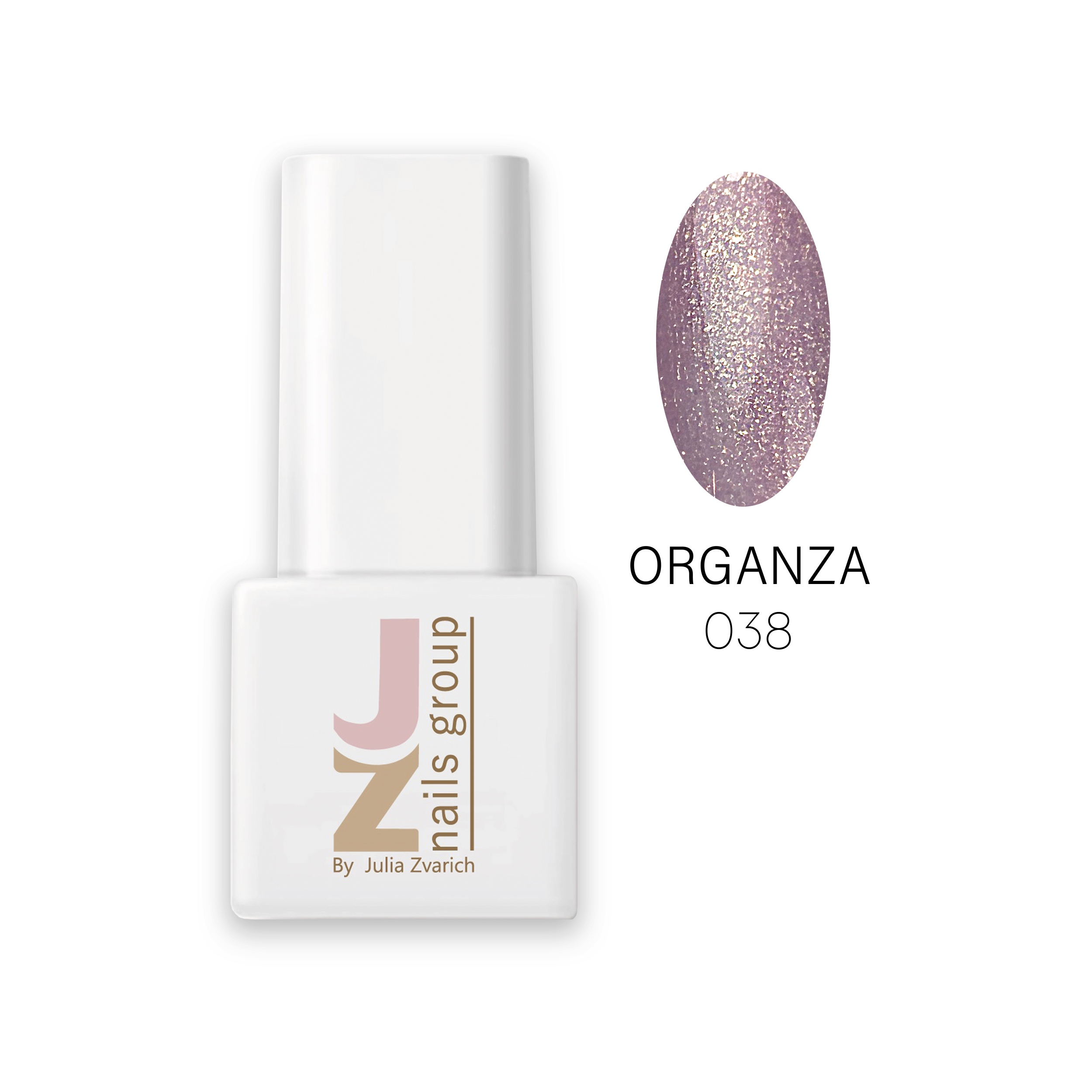Кольоровий гель-лак JZ Nails Group – 038 Organza Кольоровий гель-лак JZ Nails Group – 038 Organza Gel Polishes Collections