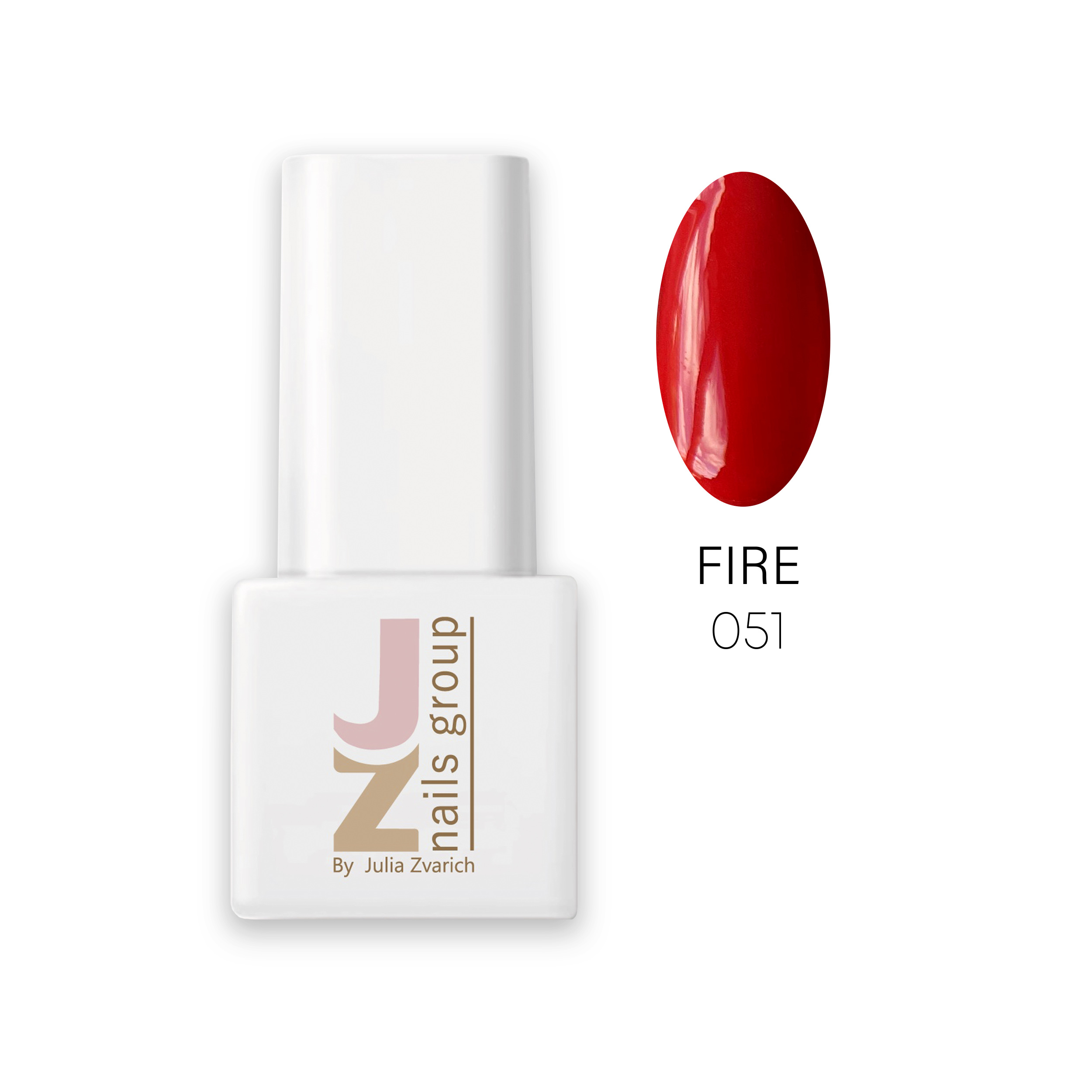Кольоровий гель-лак JZ Nails Group – 051 Fire Кольоровий гель-лак JZ Nails Group – 051 Fire Scarlet