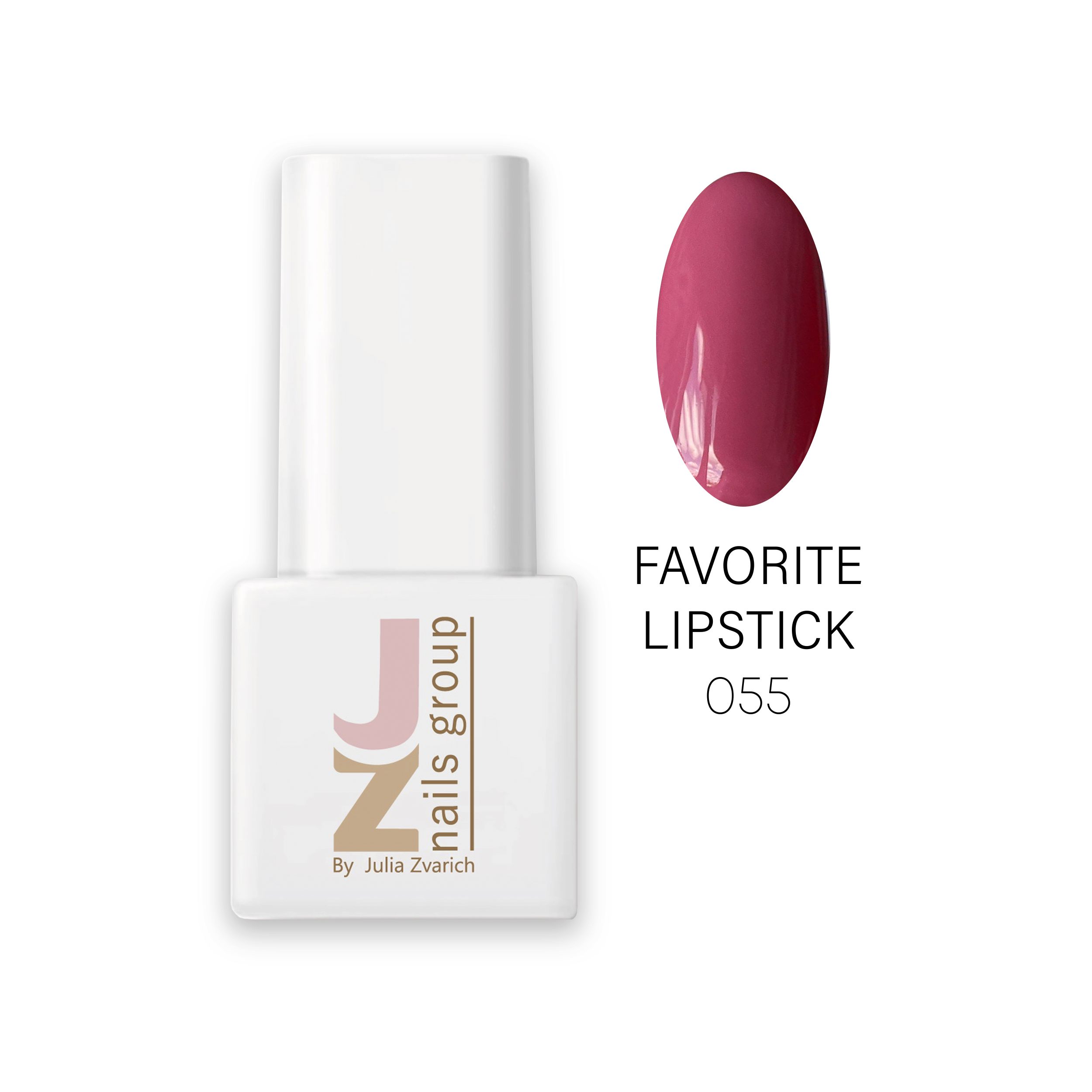 Кольоровий гель-лак JZ Nails Group – 055 Favorite Lipstick Кольоровий гель-лак JZ Nails Group – 055 Favorite Lipstick Blush