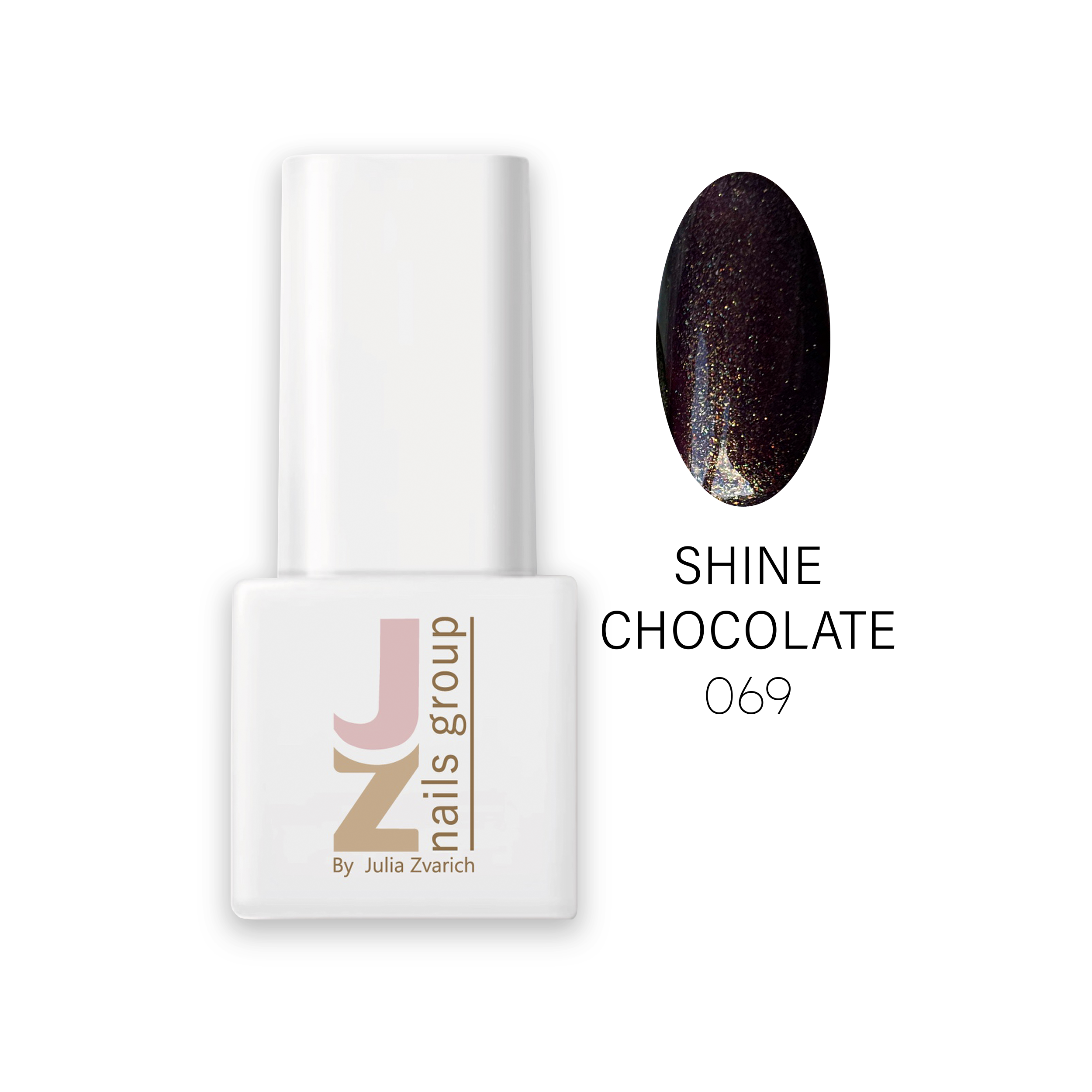 Кольоровий гель-лак JZ Nails Group – 069 Shine Chocolate Кольоровий гель-лак JZ Nails Group – 069 Shine Chocolate Gel Polishes Collections